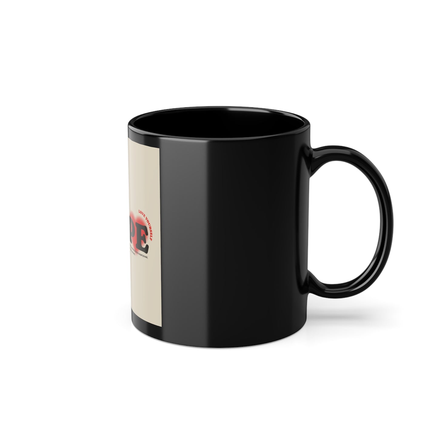 Black Coffee Cup, 11oz